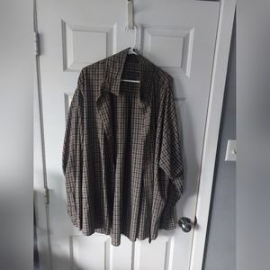 Van Heusen plaid long sleeve shirt 5XLT